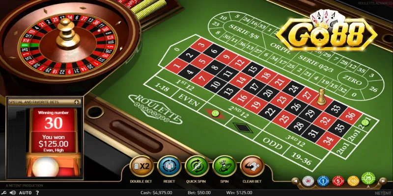 Sảnh casino roulette Go88 